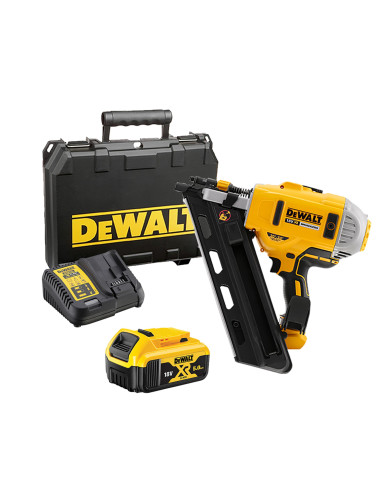 Cloueur charpente + Batteries 18v 5ah + Chargeur + Coffret TSTAK Dewalt