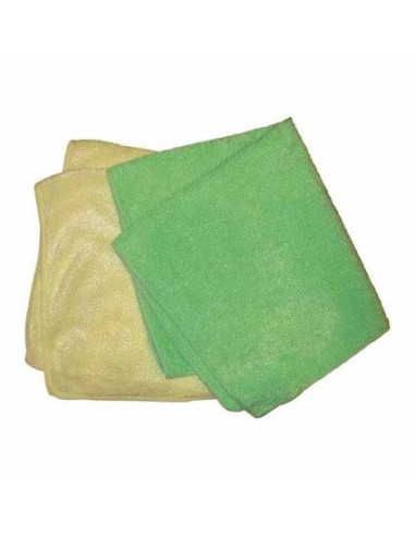 7001253 pack 2 chiffons microfibre jaune-vert