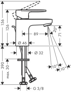 Hg vernis blend 70 mitigeur de lavabo 2