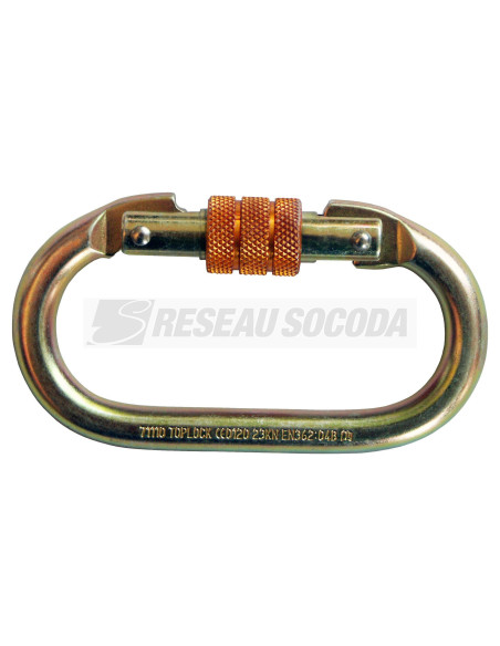 Mousqueton a vis acier ouverture 18mm 23k