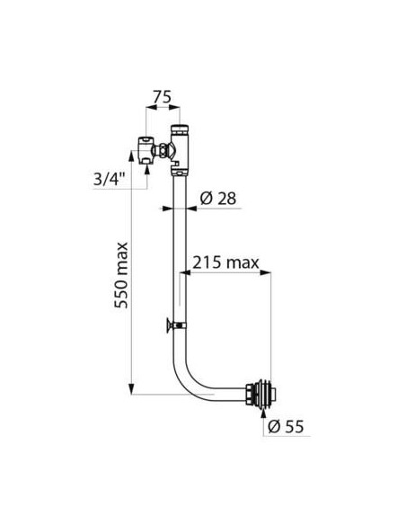 Delabie kit tempoflux cuvette + rob. arr