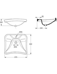 Collectivite lavabo matura 2 67x60cm 2