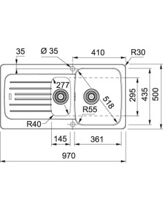 Evier 1 1/2 bac aveta beige avd651 man 2