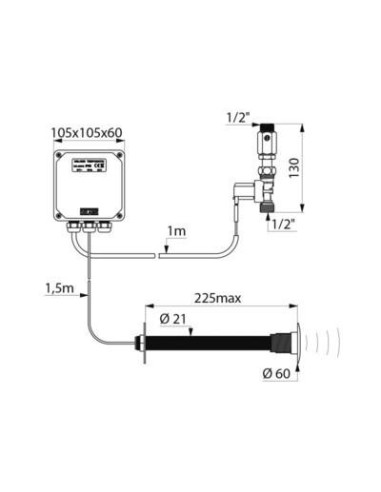 Delabie tempomatic urinoir elect428221
