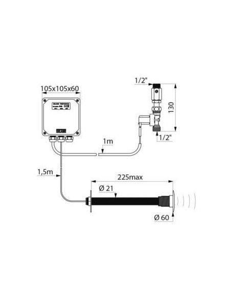 Delabie tempomatic urinoir elect428221